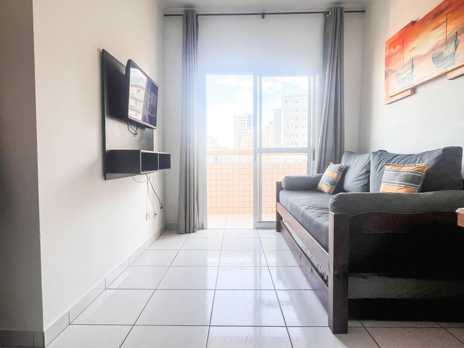 Lindo Apto 300M Praia Da Ocian E Centro - Vista Mar- Varanda Sacada - Wi-Fi 300 Mbps - Vaga De Garagem - Acomoda Ate 6 Pessoas Διαμέρισμα Πράια Γκράντε Εξωτερικό φωτογραφία
